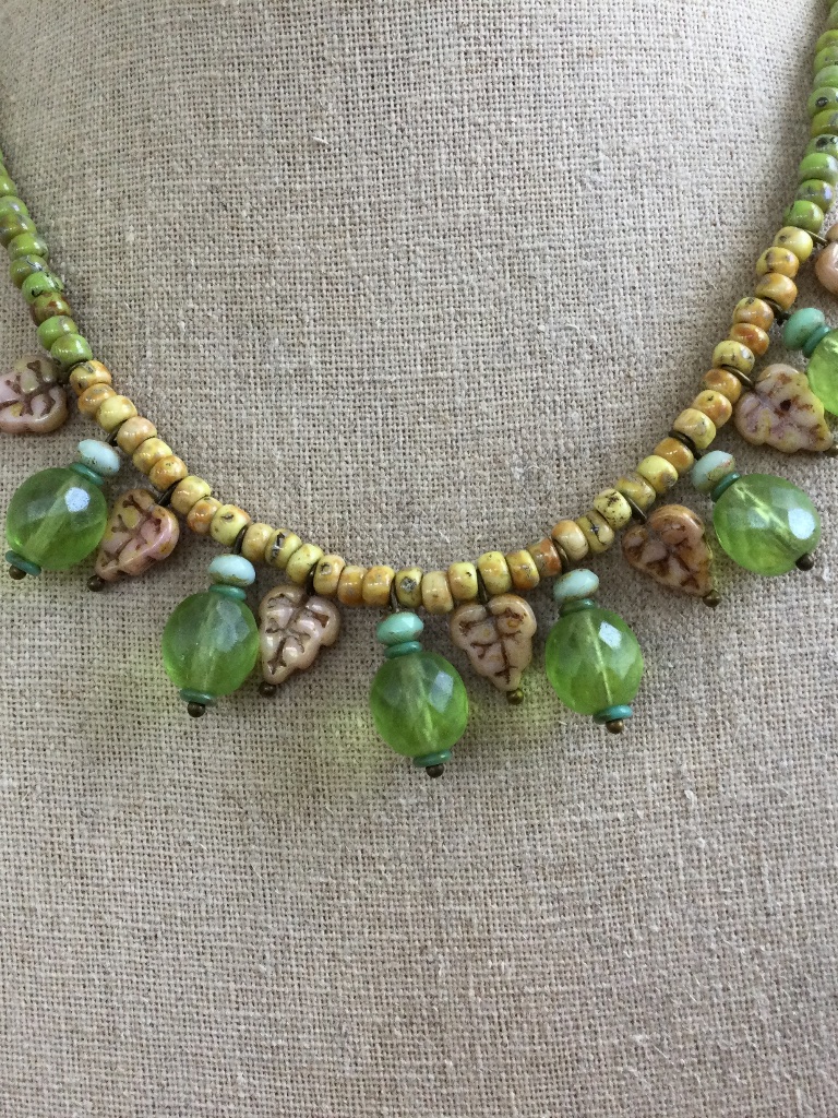 Mother’s Day Pastel Picasso Beads Necklacehandmade
